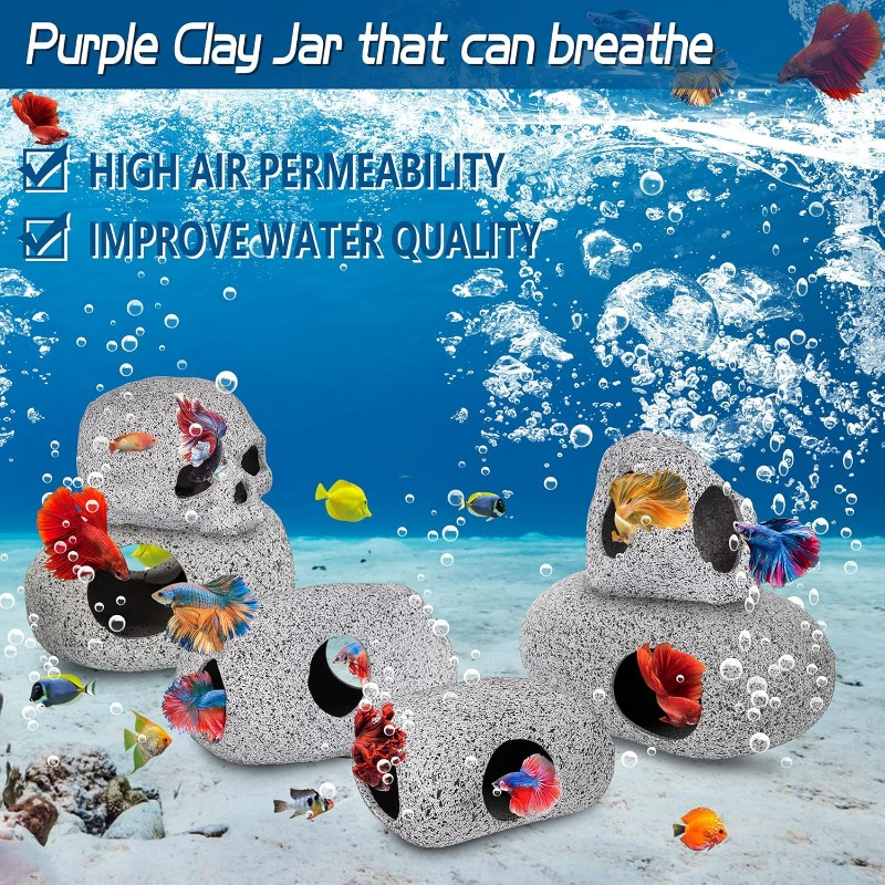 Aquarium Decorations Cave Fish - Hide Cave Ceramic ulasan dan harga
